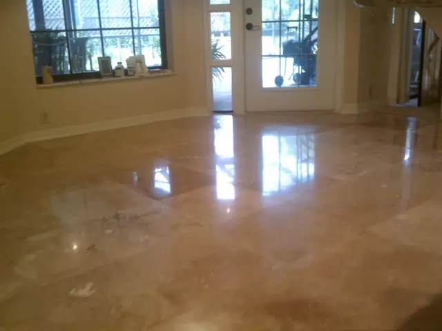 Clearwater Travertine Leveling and Polishing – Tom Workman