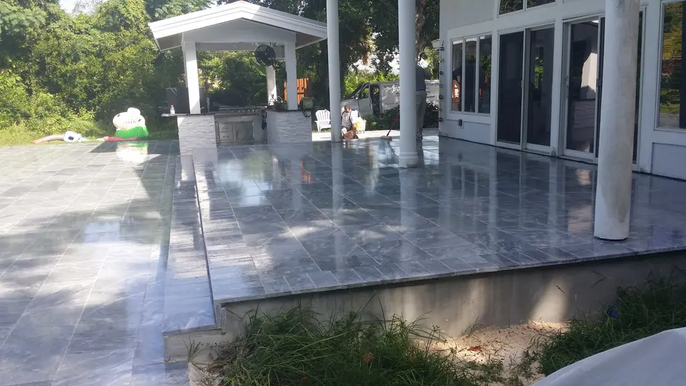 Exterior Marble Cleaning and Sealing with Drytreat StainProof